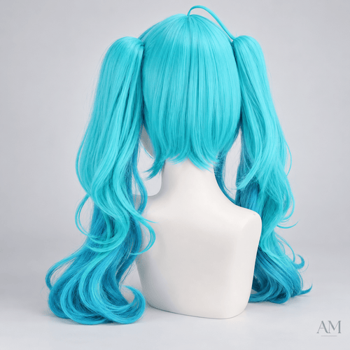 Peluca cosplay Hatsune Miku – Coletas onduladas - amplitudmodulada