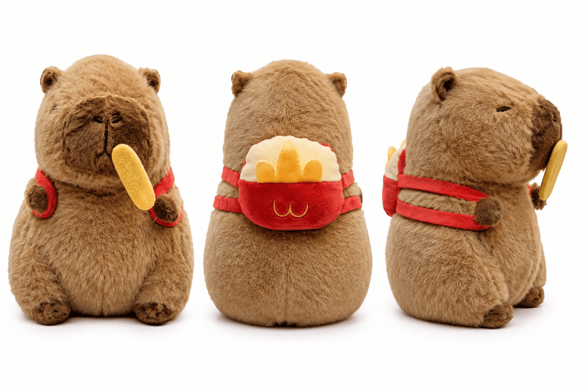 Peluche Capibara Papas Fritas 22 cm - amplitudmodulada