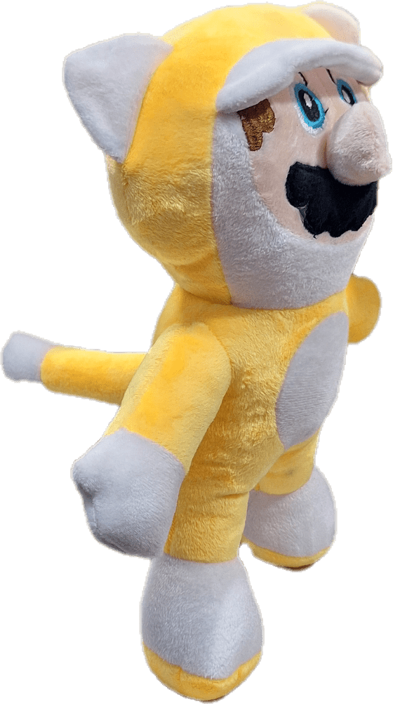 Peluche de Super Mario Bros con Traje de Gato 28 cm - amplitudmodulada