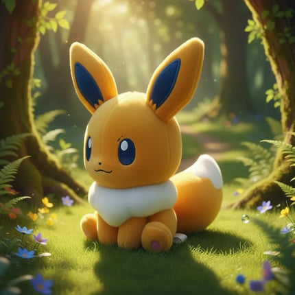 Peluche Eevee amarillo 22cm - amplitudmodulada