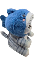 peluche gato tiburon azul 22cm - amplitudmodulada