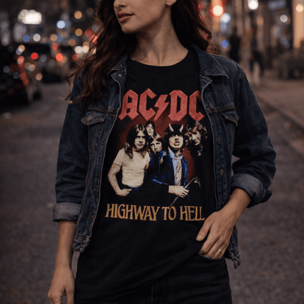 Polera ACDC Highway to hell - amplitudmodulada