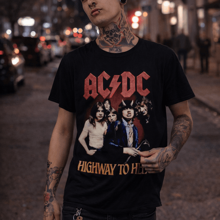 Polera ACDC Highway to hell - amplitudmodulada