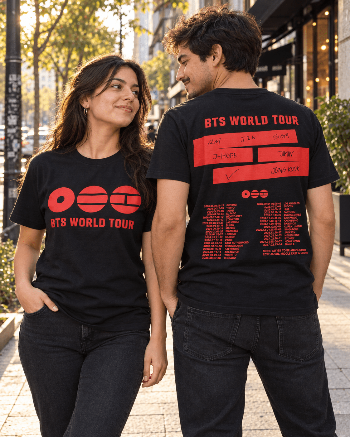 Polera BTS World Tour Negra – Firmas - amplitudmodulada