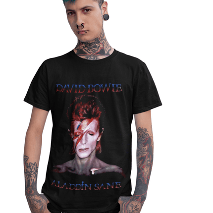 Polera David Bowie Aladdin Sane - amplitudmodulada