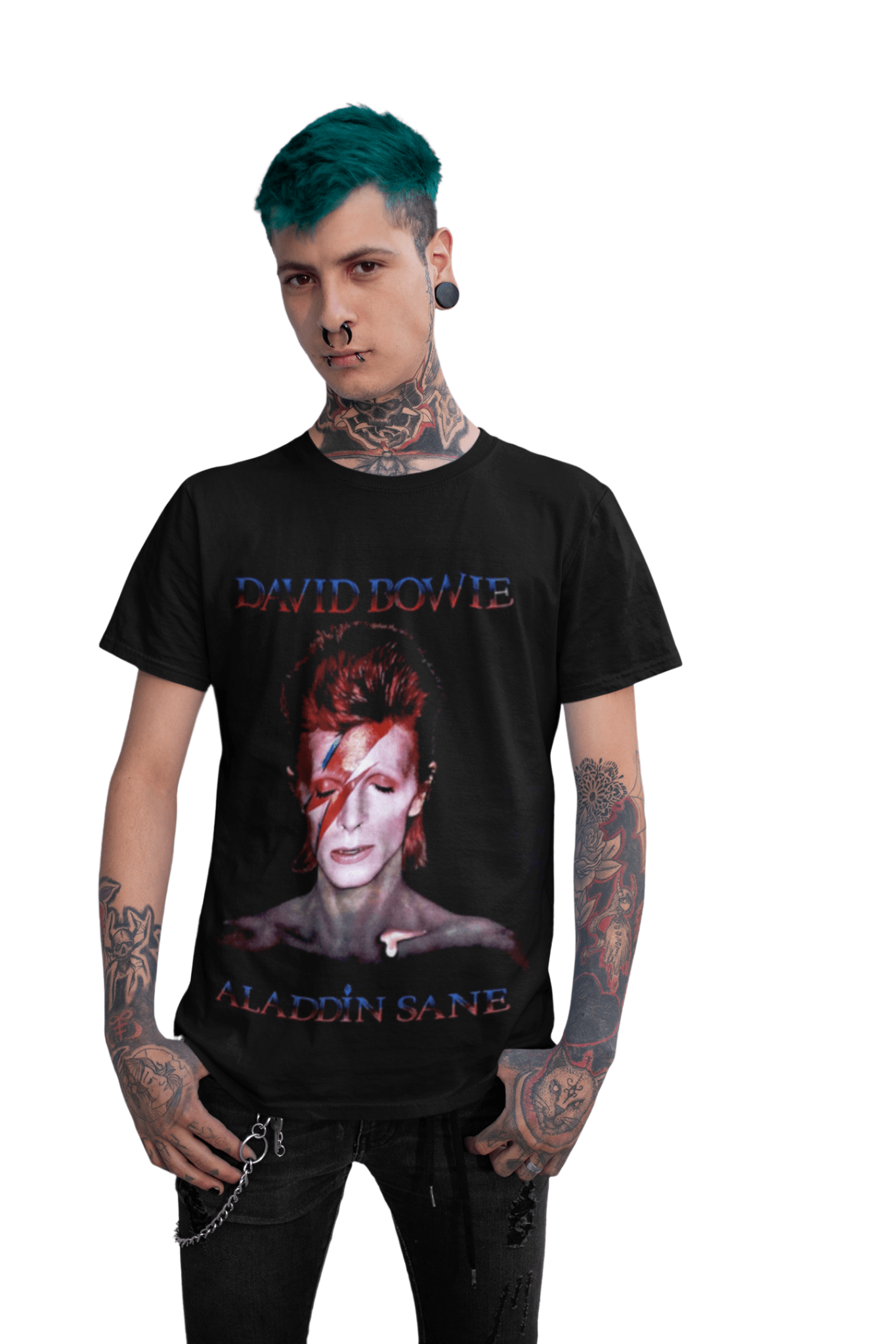 Polera David Bowie Aladdin Sane - amplitudmodulada