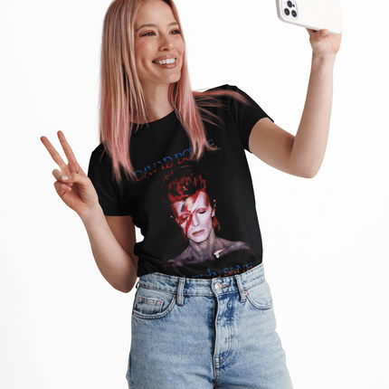 Polera David Bowie Aladdin Sane - amplitudmodulada