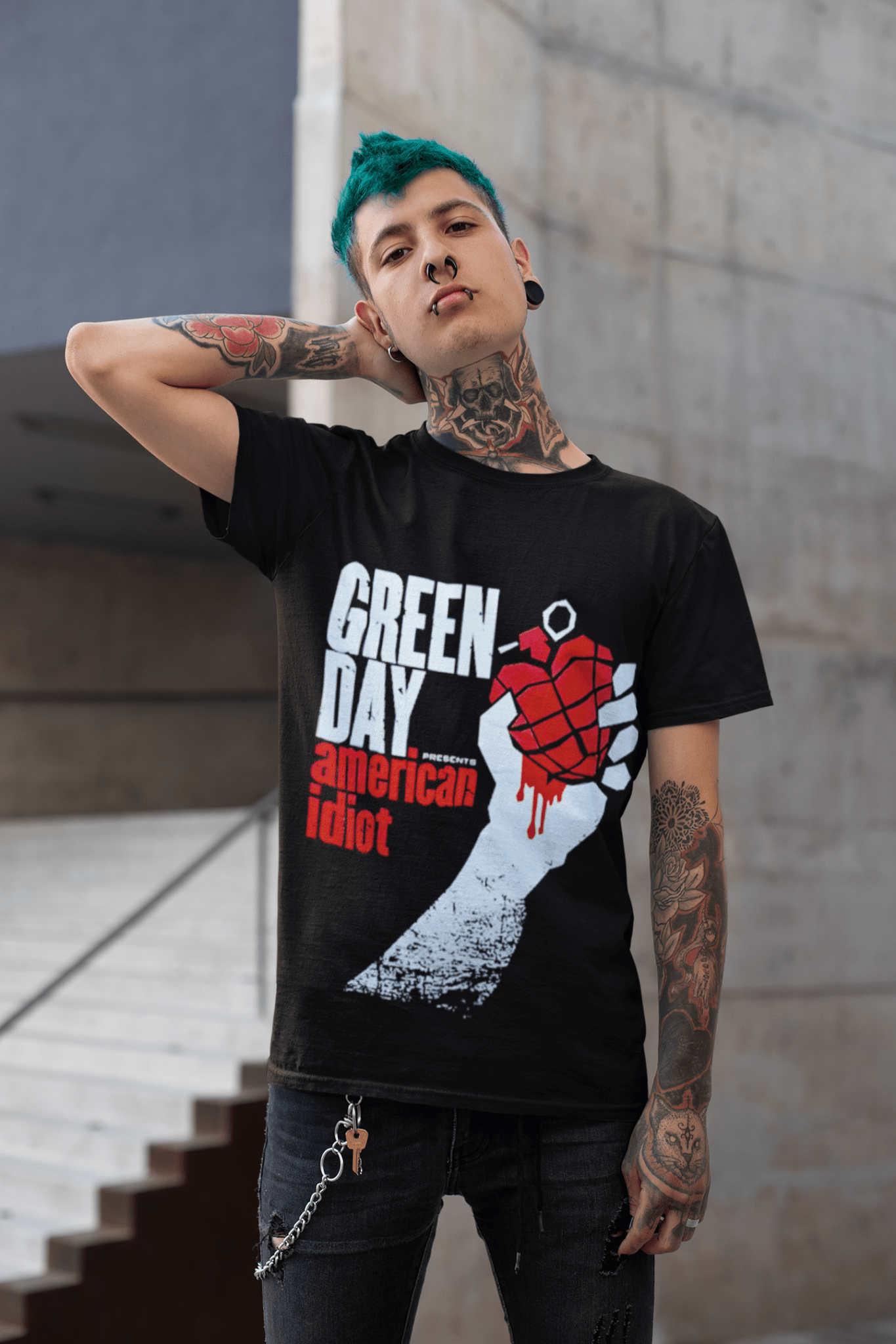 Polera Green Day American Idiot - amplitudmodulada