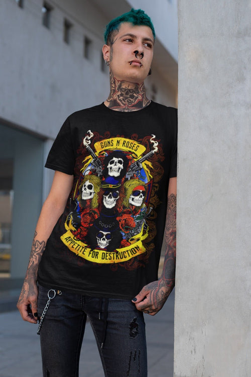Polera Guns N' Roses Appetite for Destruction SKULL KIDS - amplitudmodulada