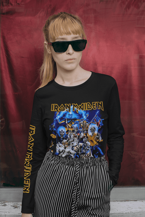 Polera Iron Maiden Beast Of The Beast Manga Larga - amplitudmodulada