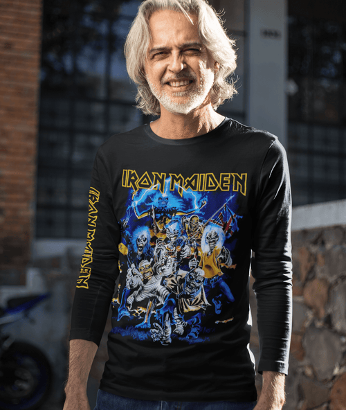 Polera Iron Maiden Beast Of The Beast Manga Larga - amplitudmodulada