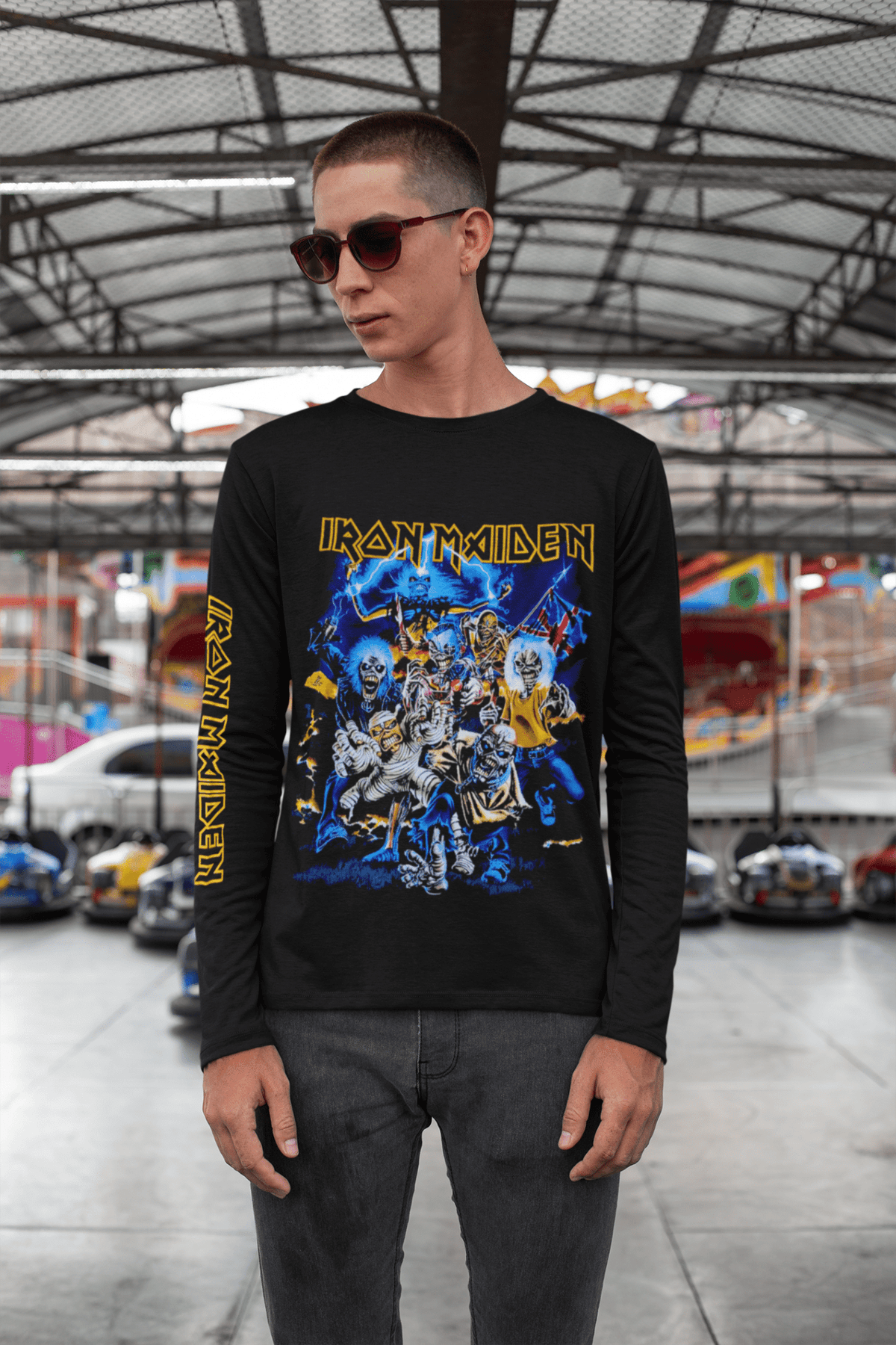 Polera Iron Maiden Beast Of The Beast Manga Larga - amplitudmodulada