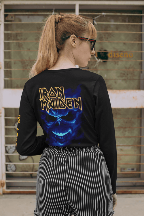 Polera Iron Maiden Beast Of The Beast Manga Larga - amplitudmodulada
