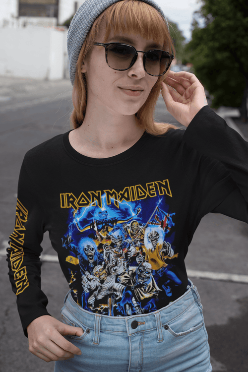 Polera Iron Maiden Beast Of The Beast Manga Larga - amplitudmodulada