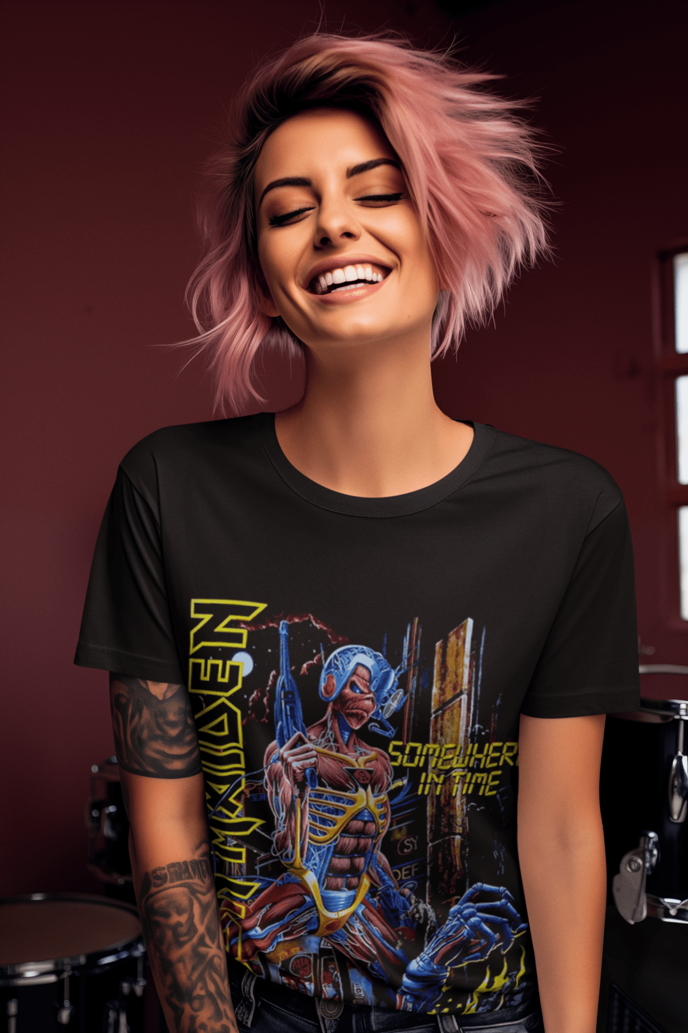 Polera Iron Maiden Somewhere in time - amplitudmodulada