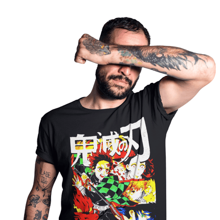 polera Kimetsu no Yaiba personajes - amplitudmodulada