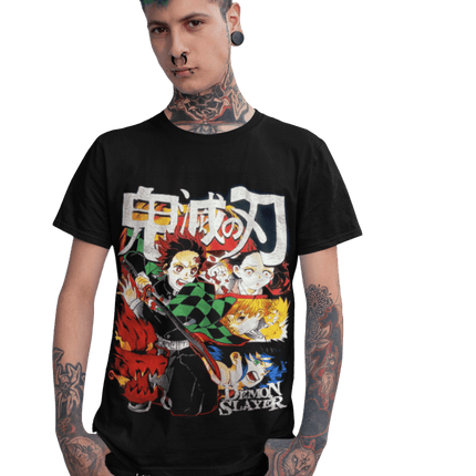 polera Kimetsu no Yaiba personajes - amplitudmodulada