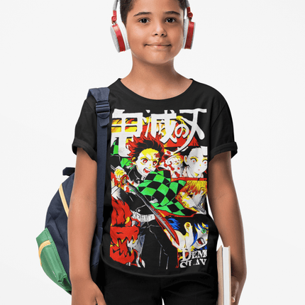 polera Kimetsu no Yaiba personajes - amplitudmodulada