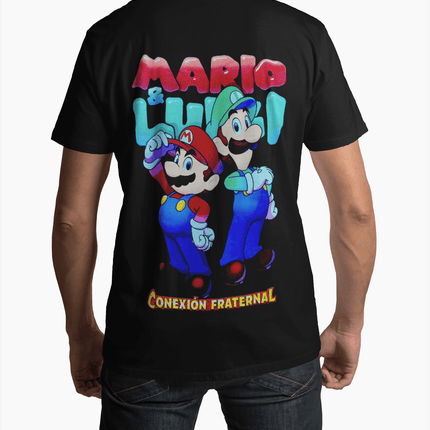 Polera Mario Luigi conexion fraternal - amplitudmodulada