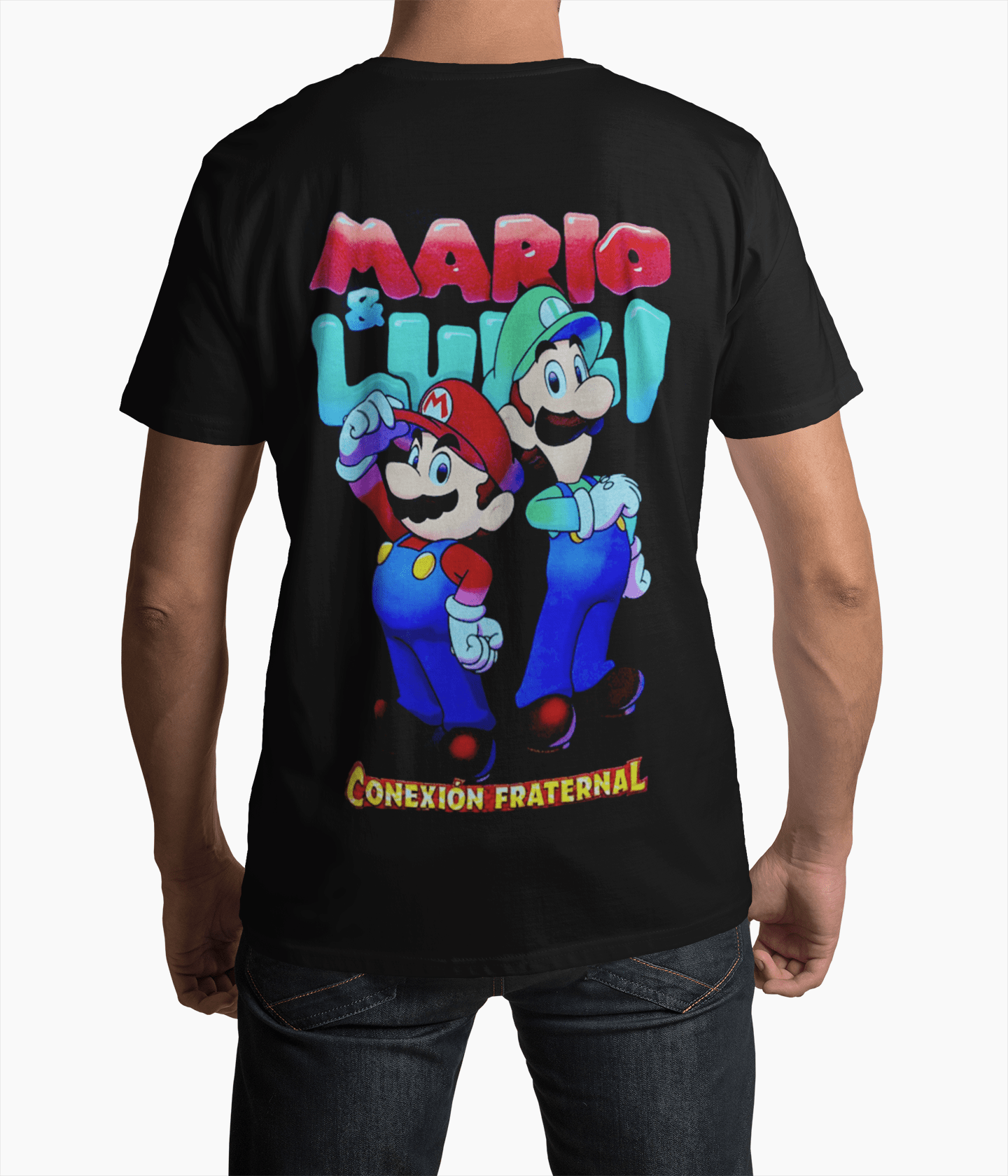 Polera Mario Luigi conexion fraternal - amplitudmodulada