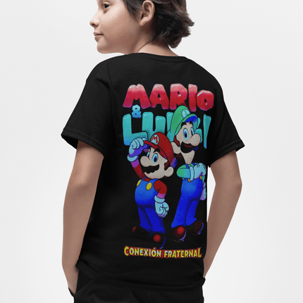 Polera Mario Luigi conexion fraternal - amplitudmodulada