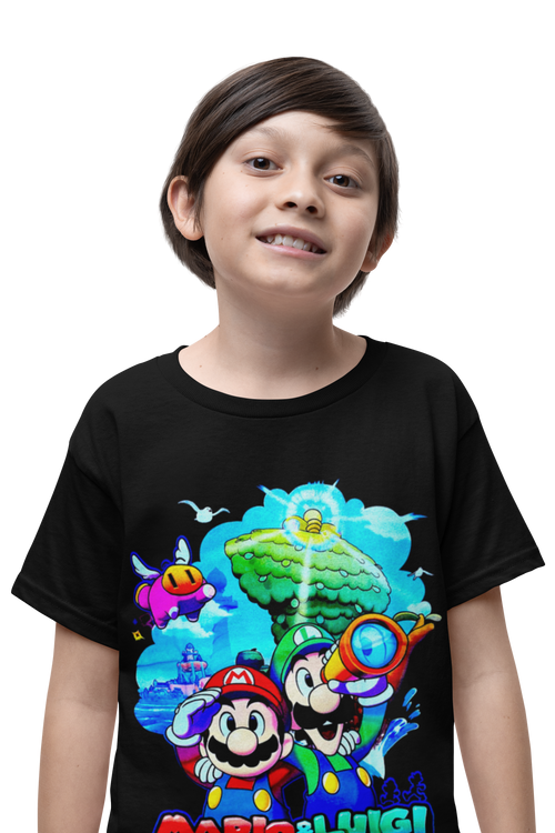 Polera Mario Luigi Brothership KIDS - amplitudmodulada