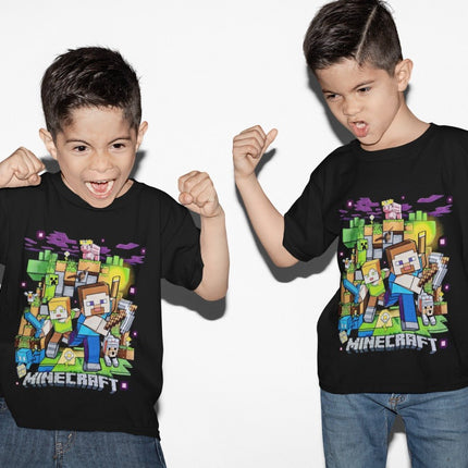 Polera Minecraft Chancho Rey KIDS - amplitudmodulada