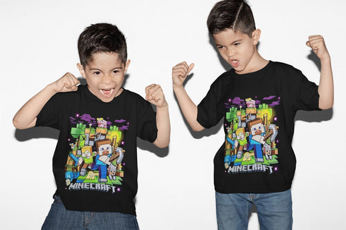 Polera Minecraft Chancho Rey KIDS - amplitudmodulada