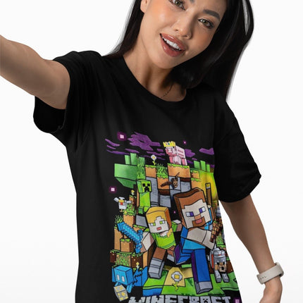 Polera Minecraft Chancho Rey KIDS - amplitudmodulada