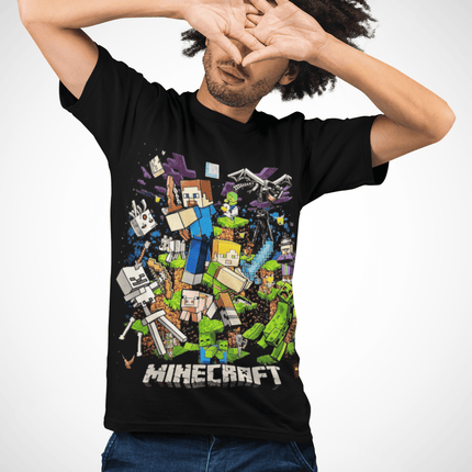 Polera Minecraft personajes - amplitudmodulada