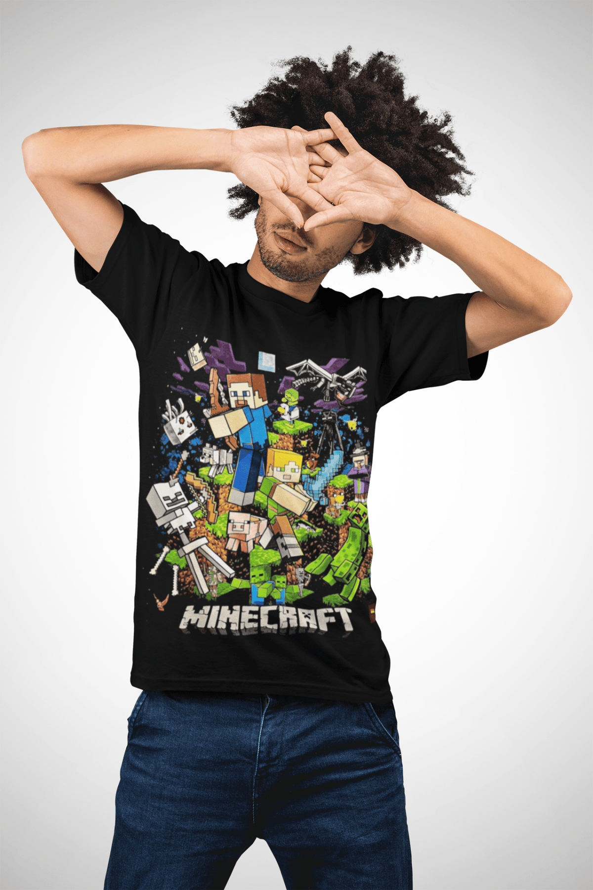 Polera Minecraft personajes - amplitudmodulada