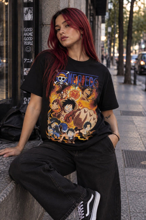 Polera One Piece - Hermanos Sabo, Luffy, Ace - amplitudmodulada