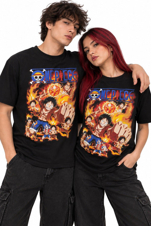Polera One Piece - Hermanos Sabo, Luffy, Ace - amplitudmodulada
