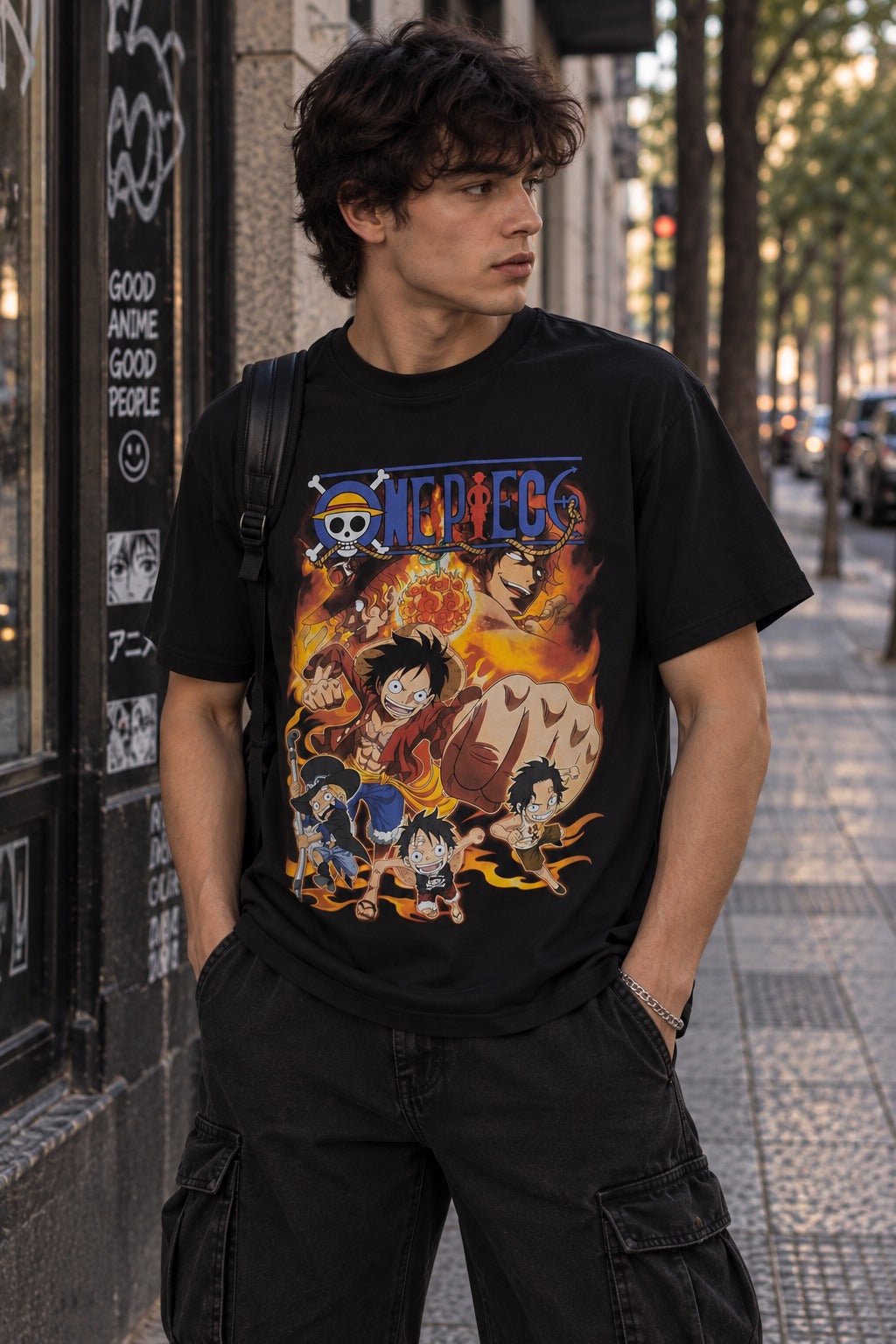 Polera One Piece - Hermanos Sabo, Luffy, Ace - amplitudmodulada