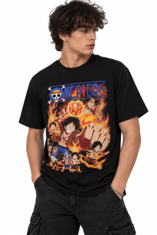 Polera One Piece - Hermanos Sabo, Luffy, Ace - amplitudmodulada