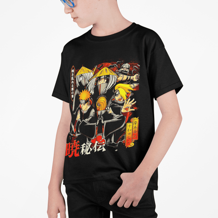 Polera Organizacion Akatsuki Naruto KIDS - amplitudmodulada