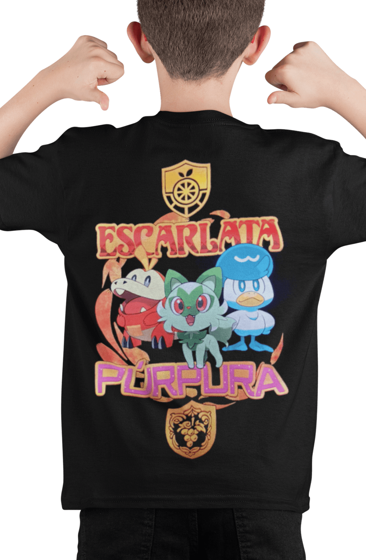 Polera Pokemon purpura Escarlata - amplitudmodulada