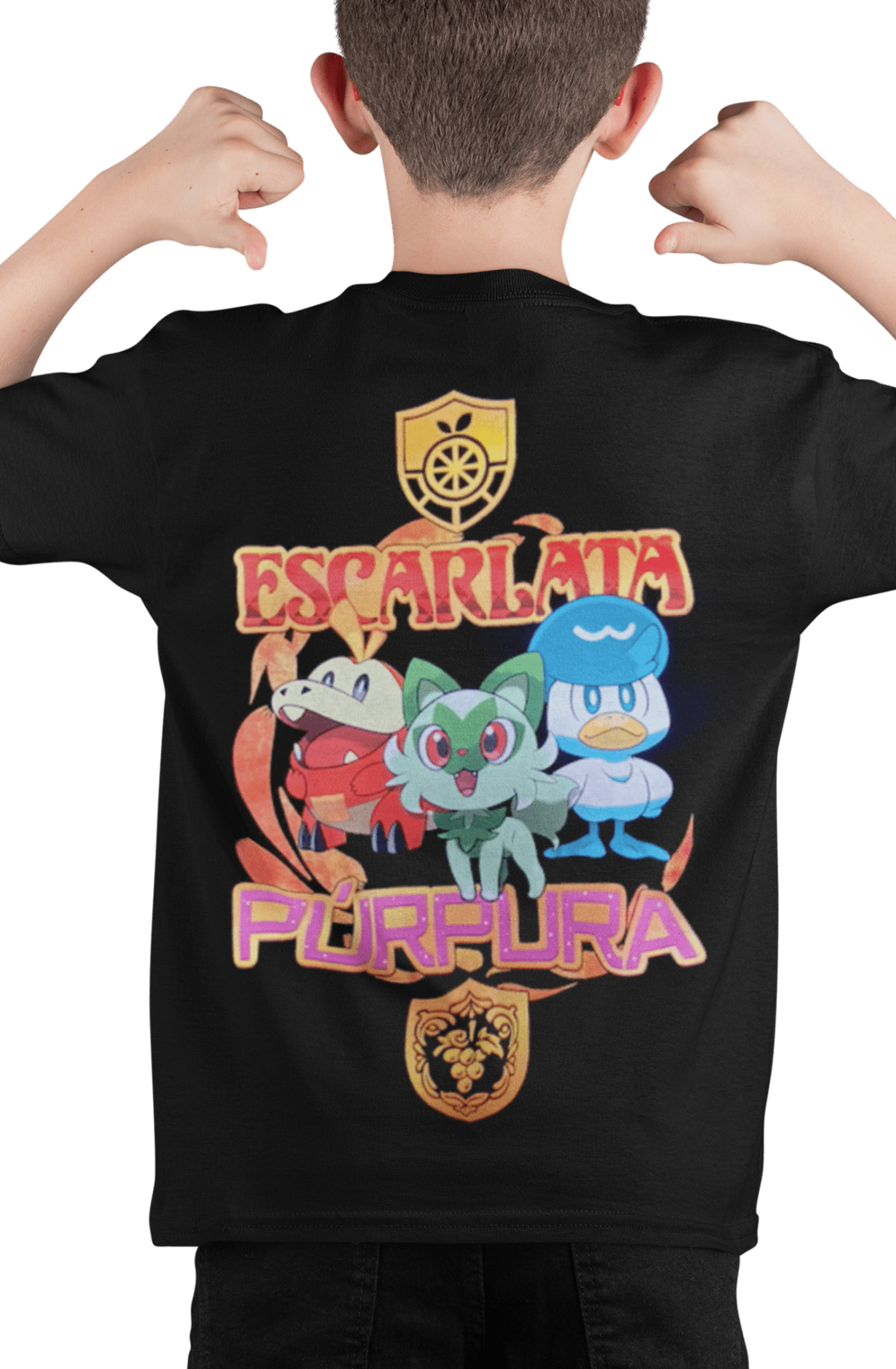 Polera Pokemon purpura Escarlata - amplitudmodulada