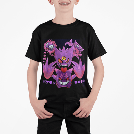 Polera Pokemon Gengar evolucion KIDS - amplitudmodulada