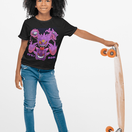 Polera Pokemon Gengar evolucion KIDS - amplitudmodulada