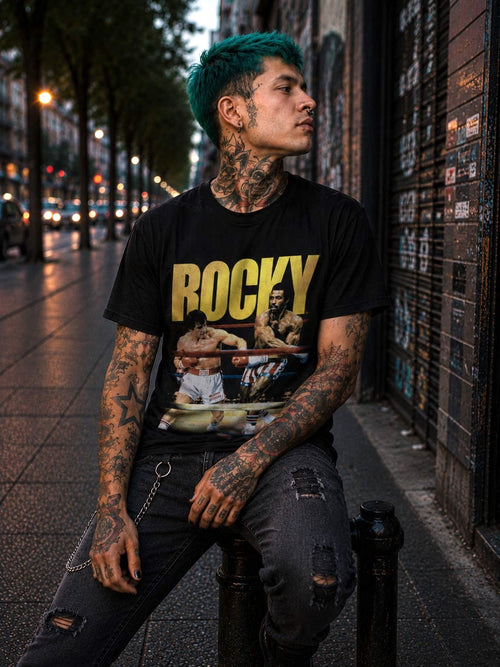 Polera Rocky Balboa VS Apollo Creed - amplitudmodulada