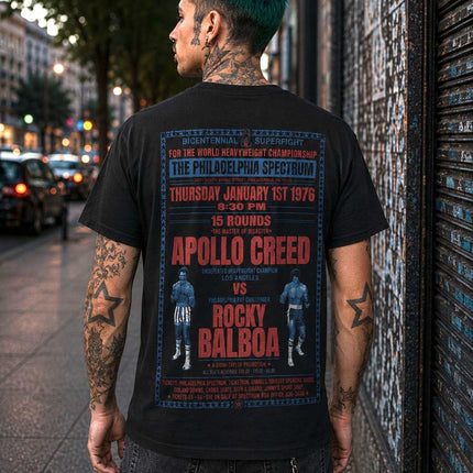 Polera Rocky Balboa VS Apollo Creed - amplitudmodulada