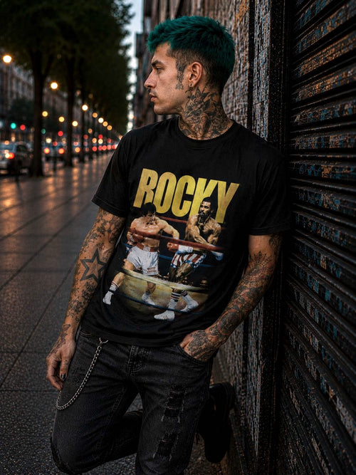 Polera Rocky Balboa VS Apollo Creed - amplitudmodulada