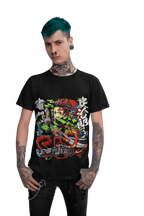 Polera Tanjiro fuego y agua Kimetsu No Yaiba - amplitudmodulada