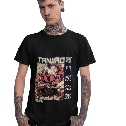 Polera Tanjiro Kamado cafe kimetsu no yaiba - amplitudmodulada