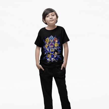 Polera Vegeta Faces KIDS - amplitudmodulada