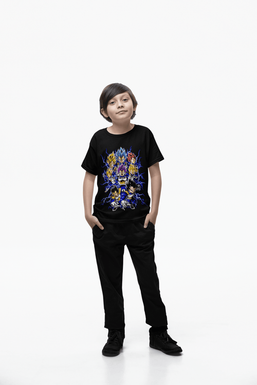 Polera Vegeta Faces KIDS - amplitudmodulada