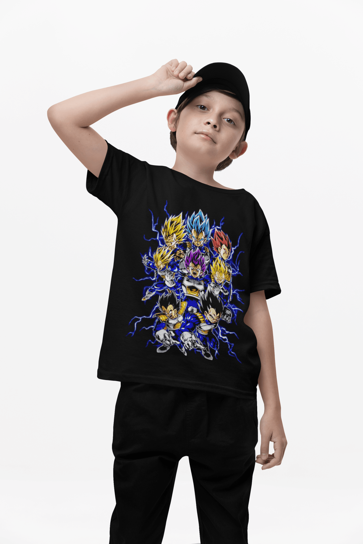 Polera Vegeta Faces KIDS - amplitudmodulada