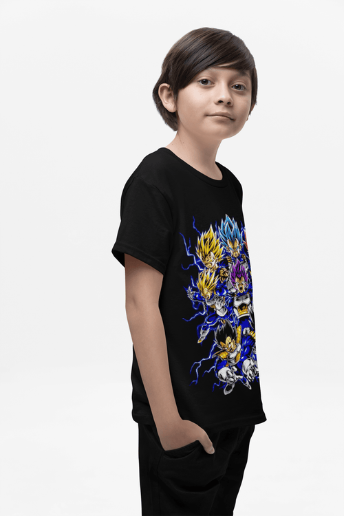Polera Vegeta Faces KIDS - amplitudmodulada