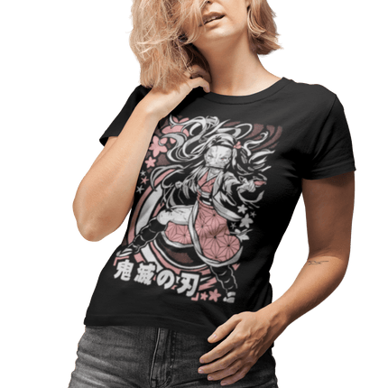 Polera Nezuko Kamado Rosa Kimetsu No Yaiba - amplitudmodulada